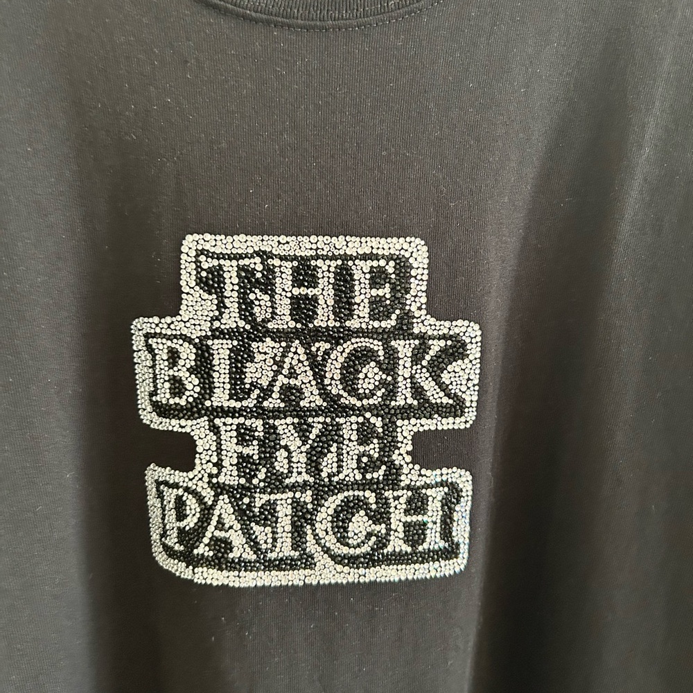 The Black Eye Patch Rhinestone Logo Tee XL Black Japan Streetwear